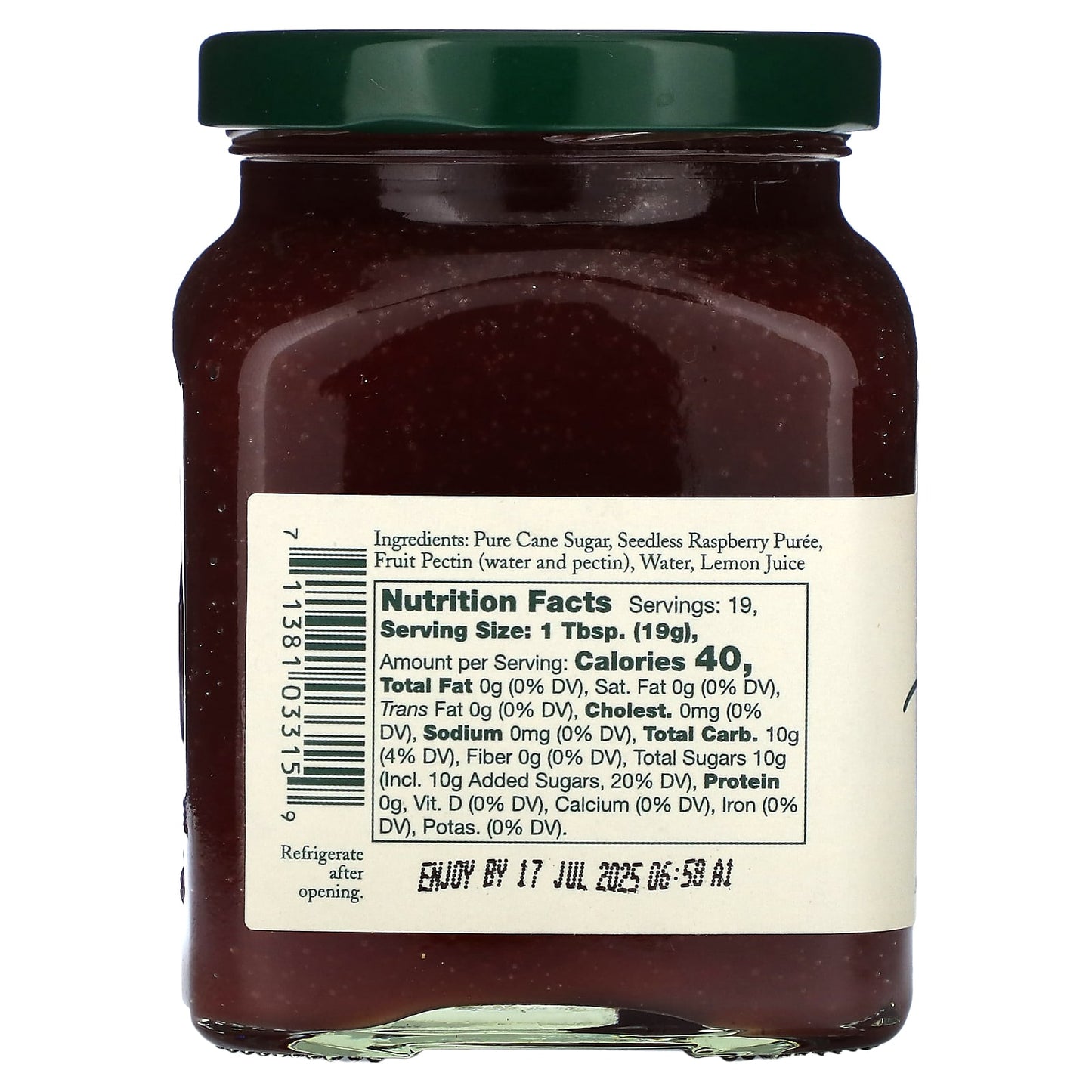 Stonewall Kitchen, Seedless Raspberry Jam, 12.5 oz (354 g)