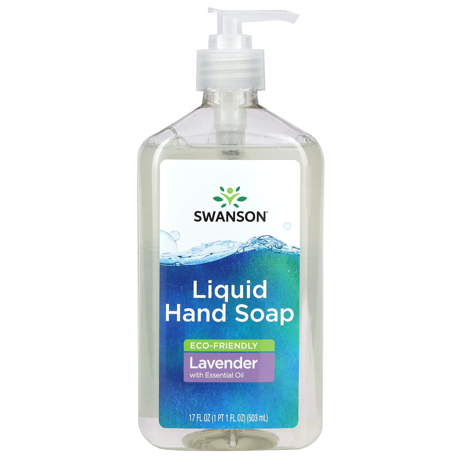 Swanson-Liquid Hand Soap-Lavender-17 fl oz (503 ml)