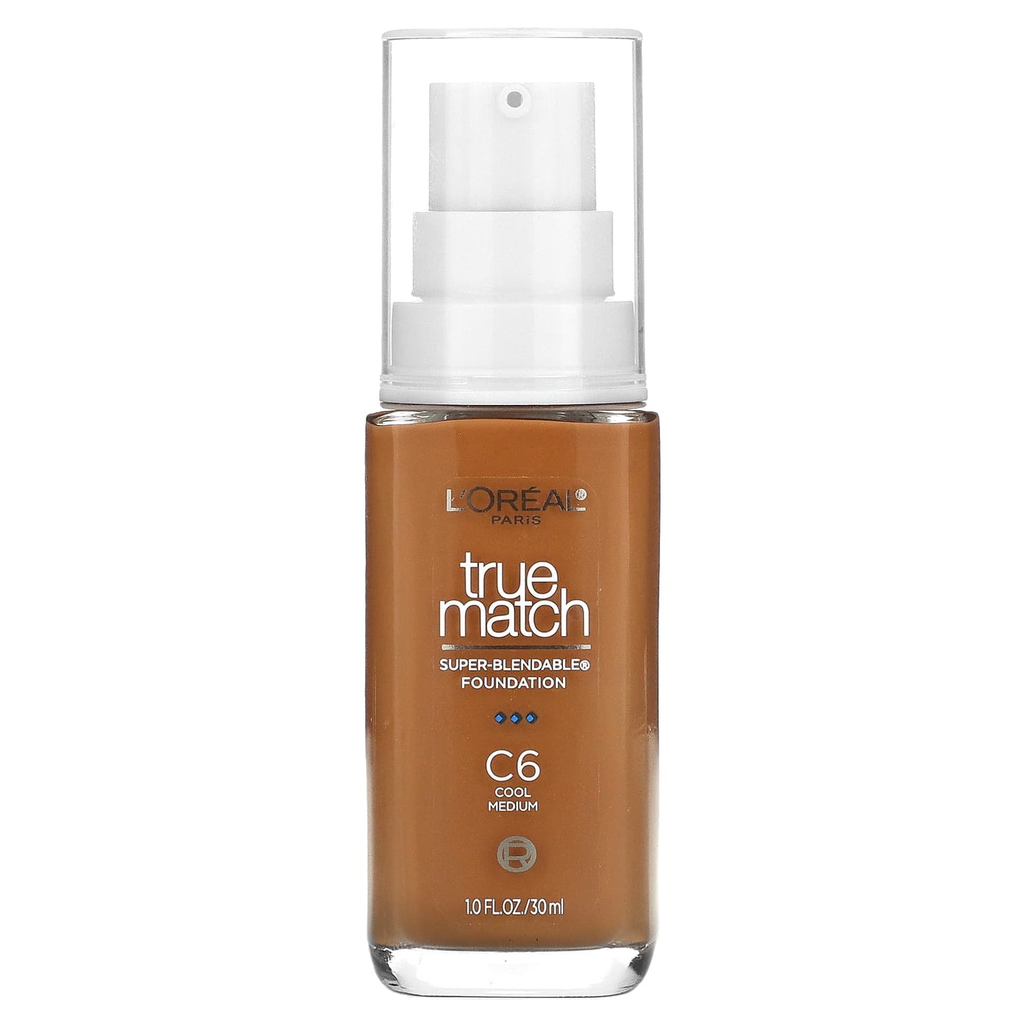 L'Oréal-True Match-Super-Blendable Foundation-C6 Cool Medium-1 fl oz (30 ml)