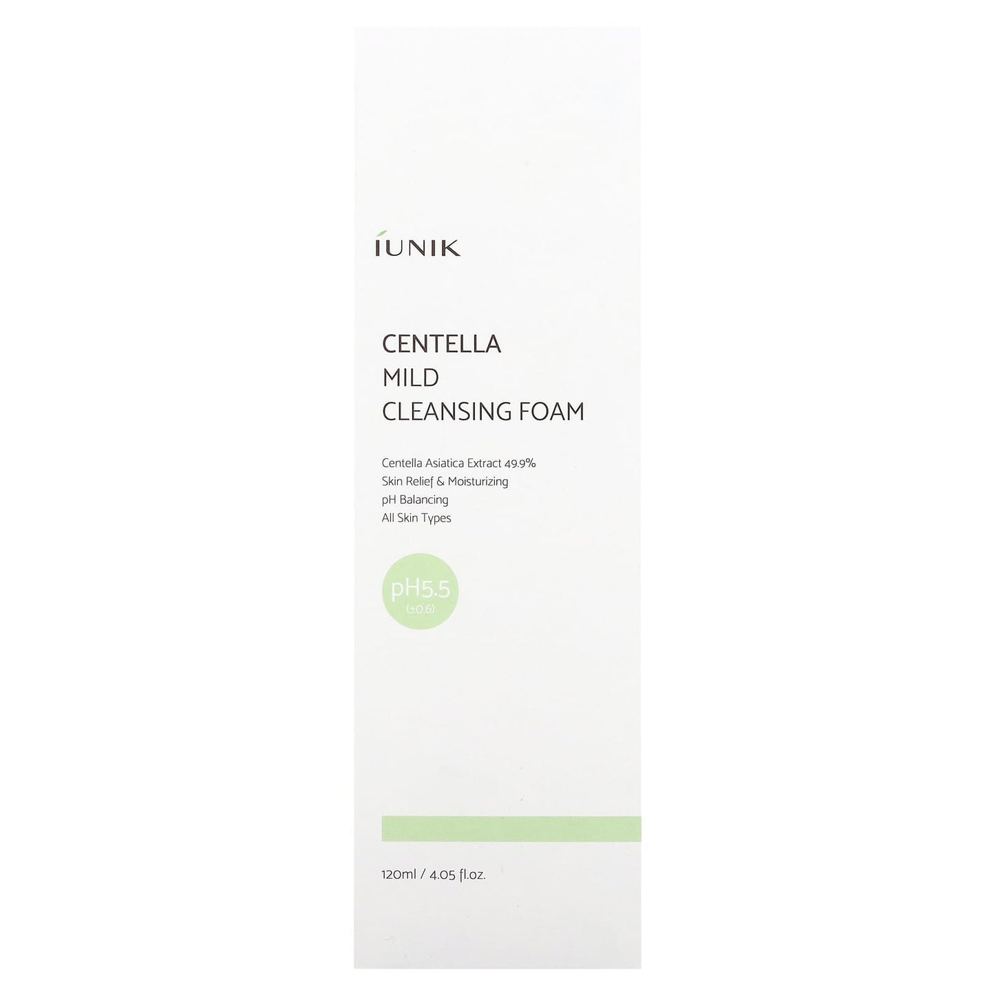 iUNIK, Centella Mild Cleansing Foam, 4.05 fl oz (120 ml)