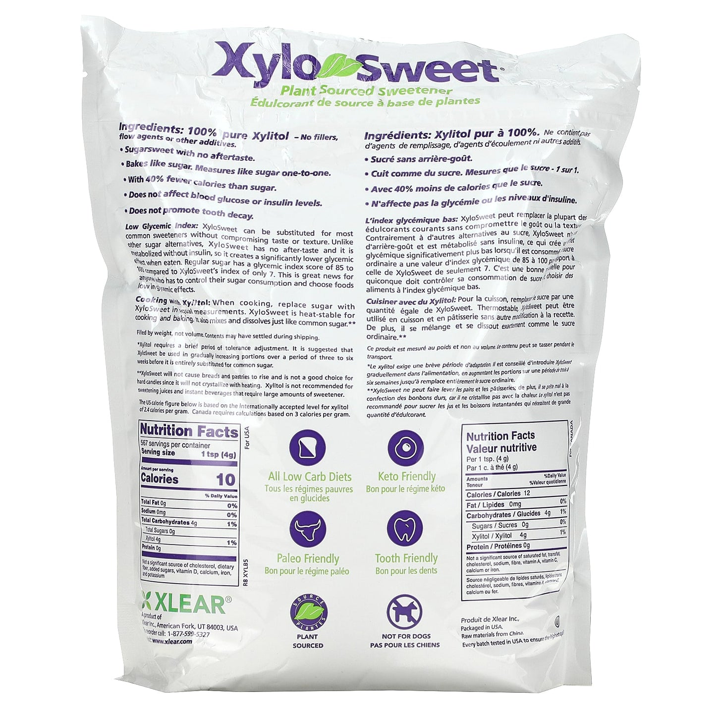 Xlear, XyloSweet, Plant Sourced Sweetener, 5 lbs (2.27 kg)