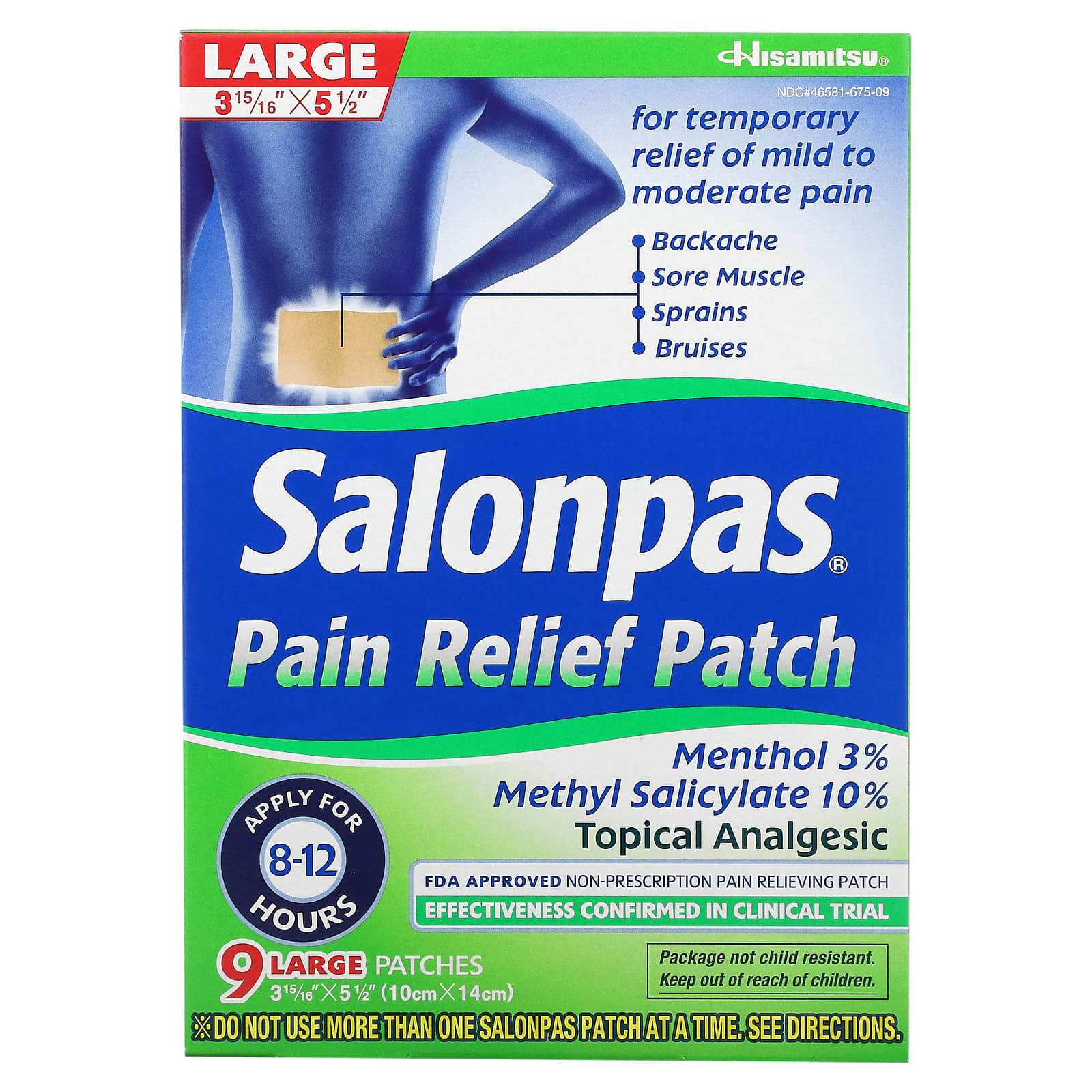 Salonpas-Pain Relief Patch-Large-9 Patches