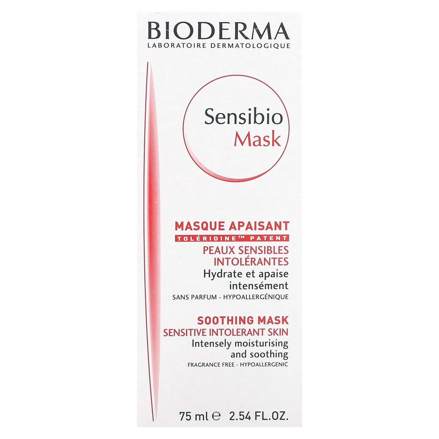 Bioderma, Sensibio Mask, Sensitive Intolerant Skin, Fragrance Free, 2.54 fl oz (75 ml)