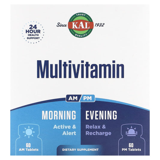 KAL-Multivitamin-Morning & Evening-2 Pack-60 Tablets Each