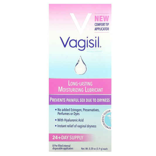 Vagisil-Long-Lasting Moisturizing Lubricant-8 Pre-Filled Internal Disposable Applicators-0.2 oz (5.9 g) Each