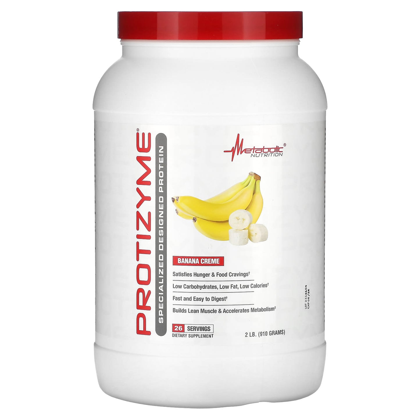 Metabolic Nutrition-Protizyme-Specialized Designed Protein-Banana Creme-2 lb (910 g)