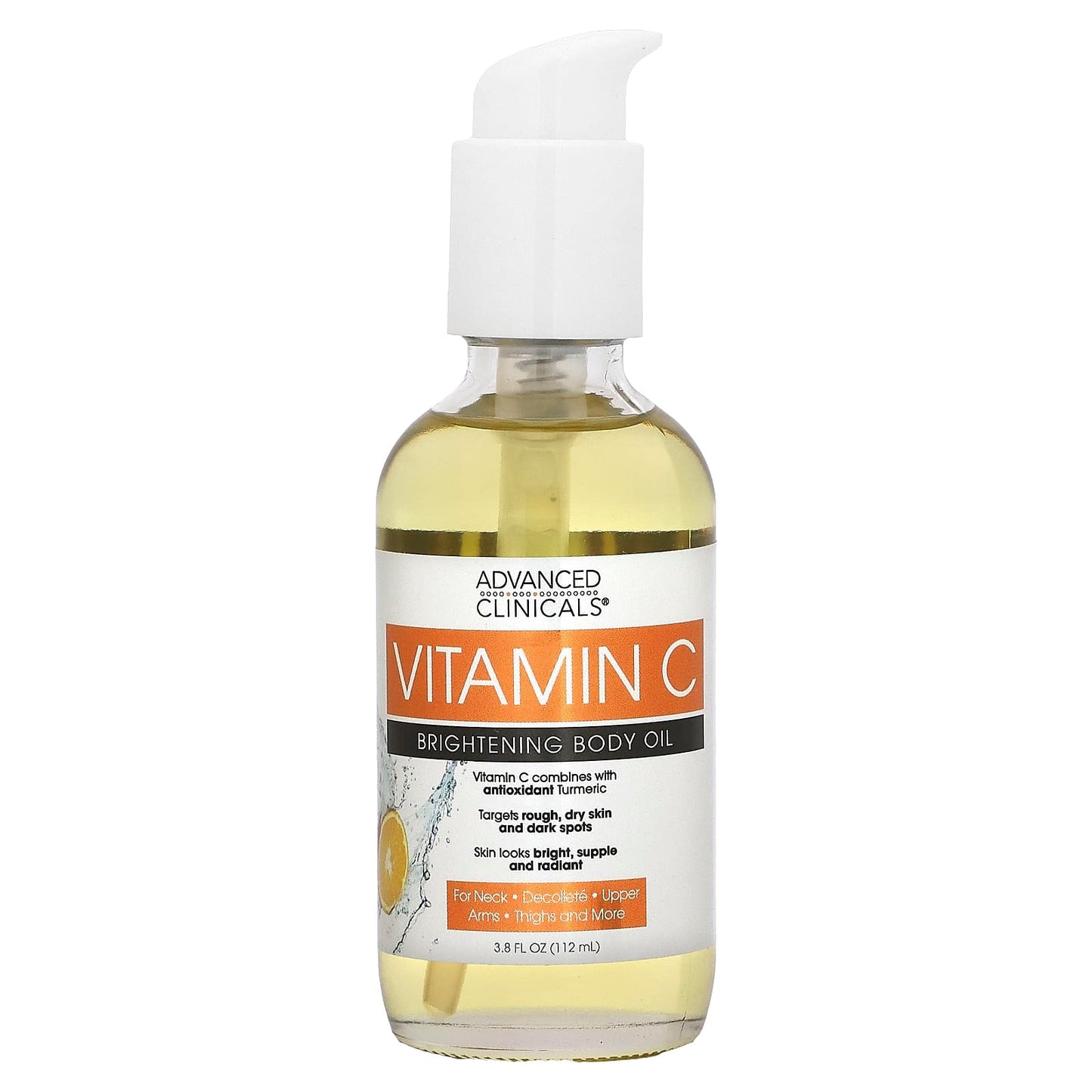 Advanced Clinicals-Vitamin C-Brightening Body Oil-3.8 fl oz (112 ml)