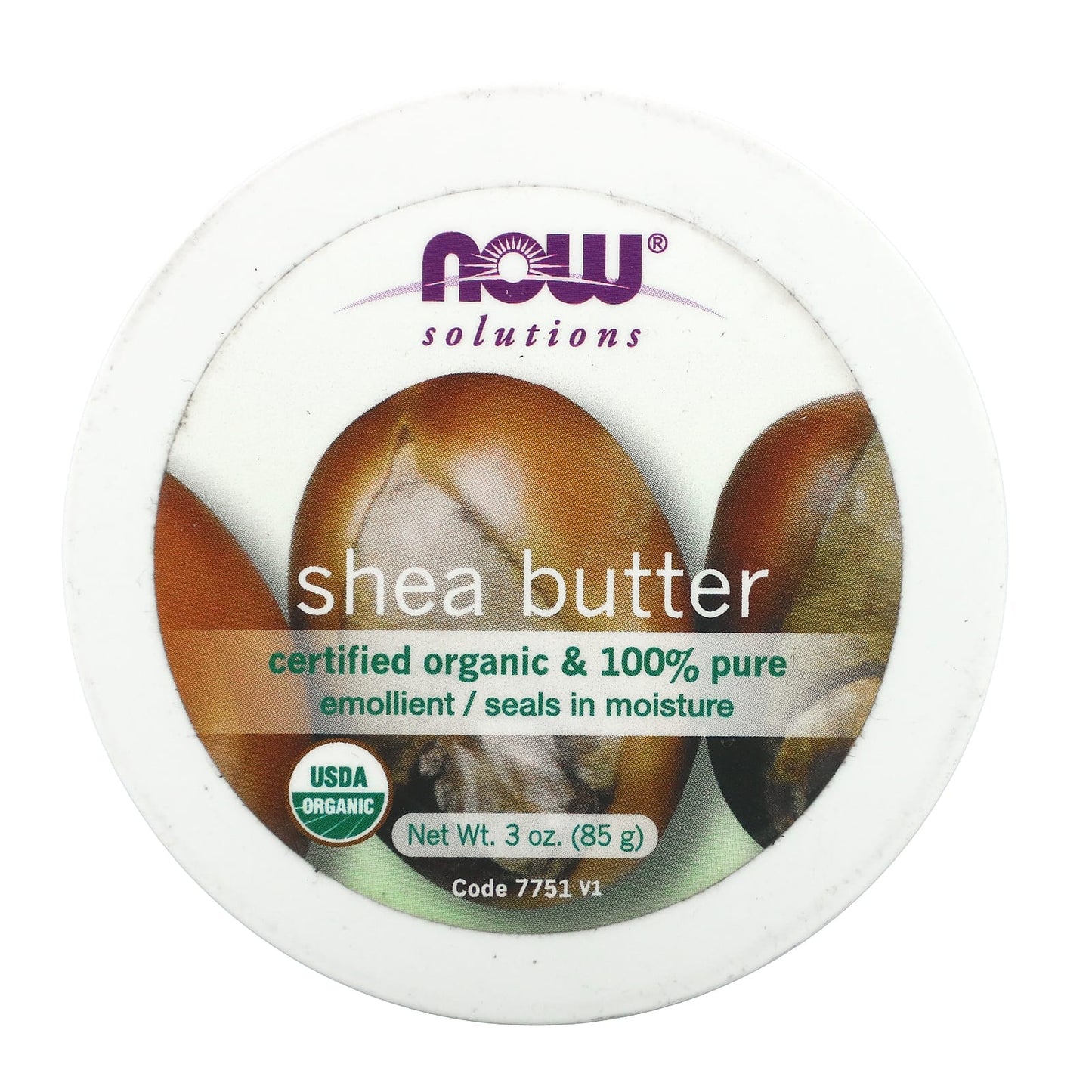 NOW Foods-Solutions-Organic Shea Butter-3 oz (85 g)