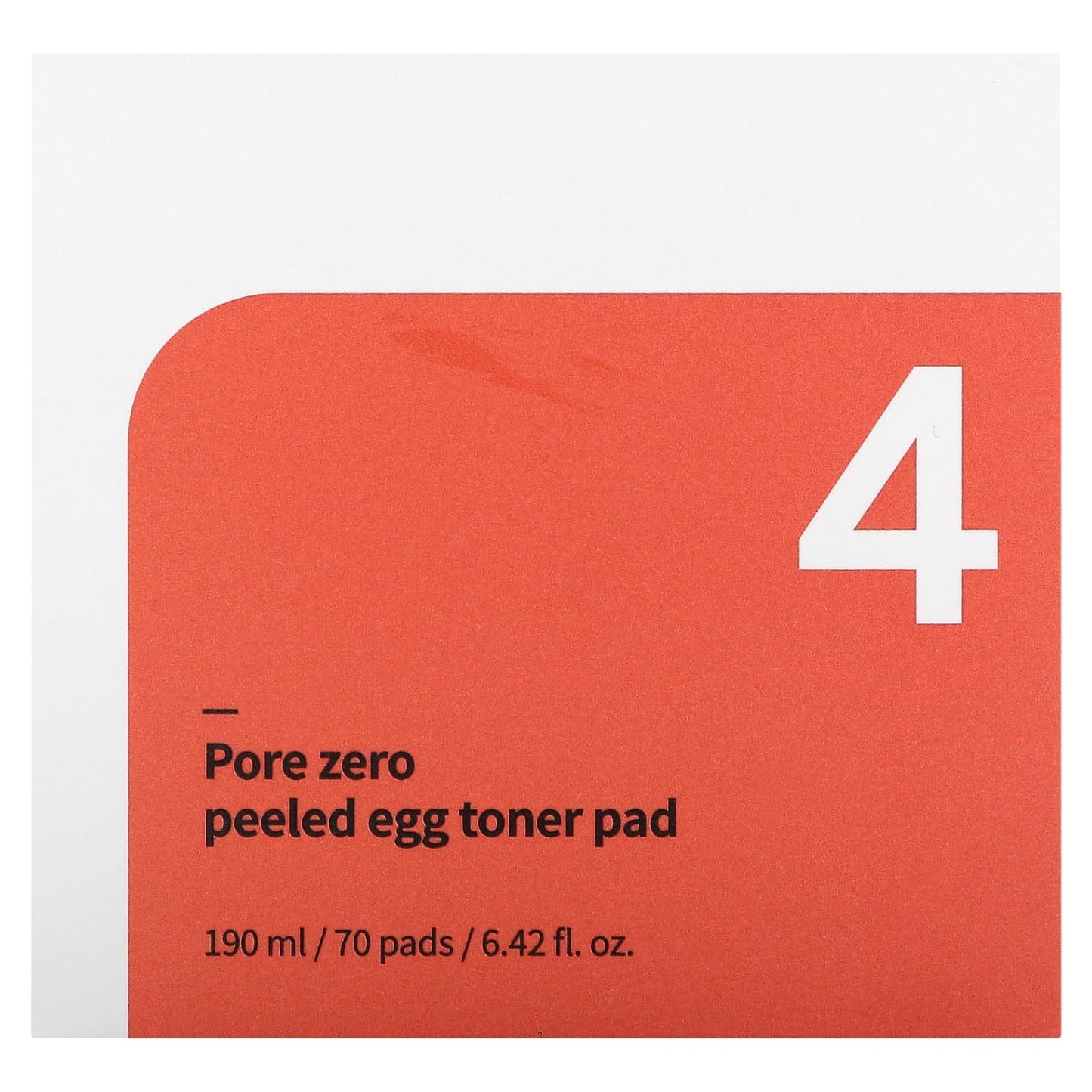 Numbuzin, No. 4 Pore Zero Peeled Egg Toner Pad, 70 Pads, 6.42 fl oz (190 ml)