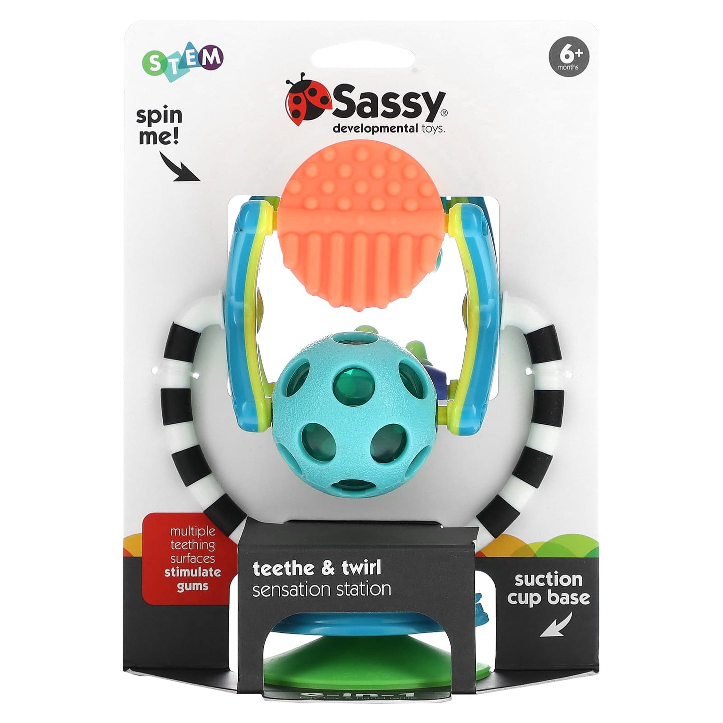 Sassy-Developmental Toys-Teeth & Twirl-Sensation Station-6 Months+-1 Count