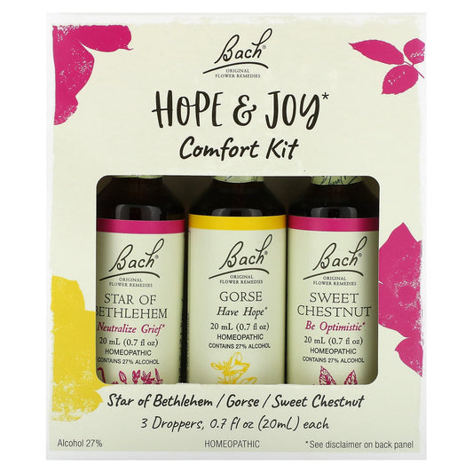 Bach-Hope & Joy Comfort Kit-3 Droppers-0.7 fl oz (20 ml) Each