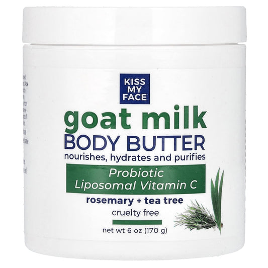 Kiss My Face-Goat Milk Body Butter-Rosemary + Tea Tree-6 oz (170 g)