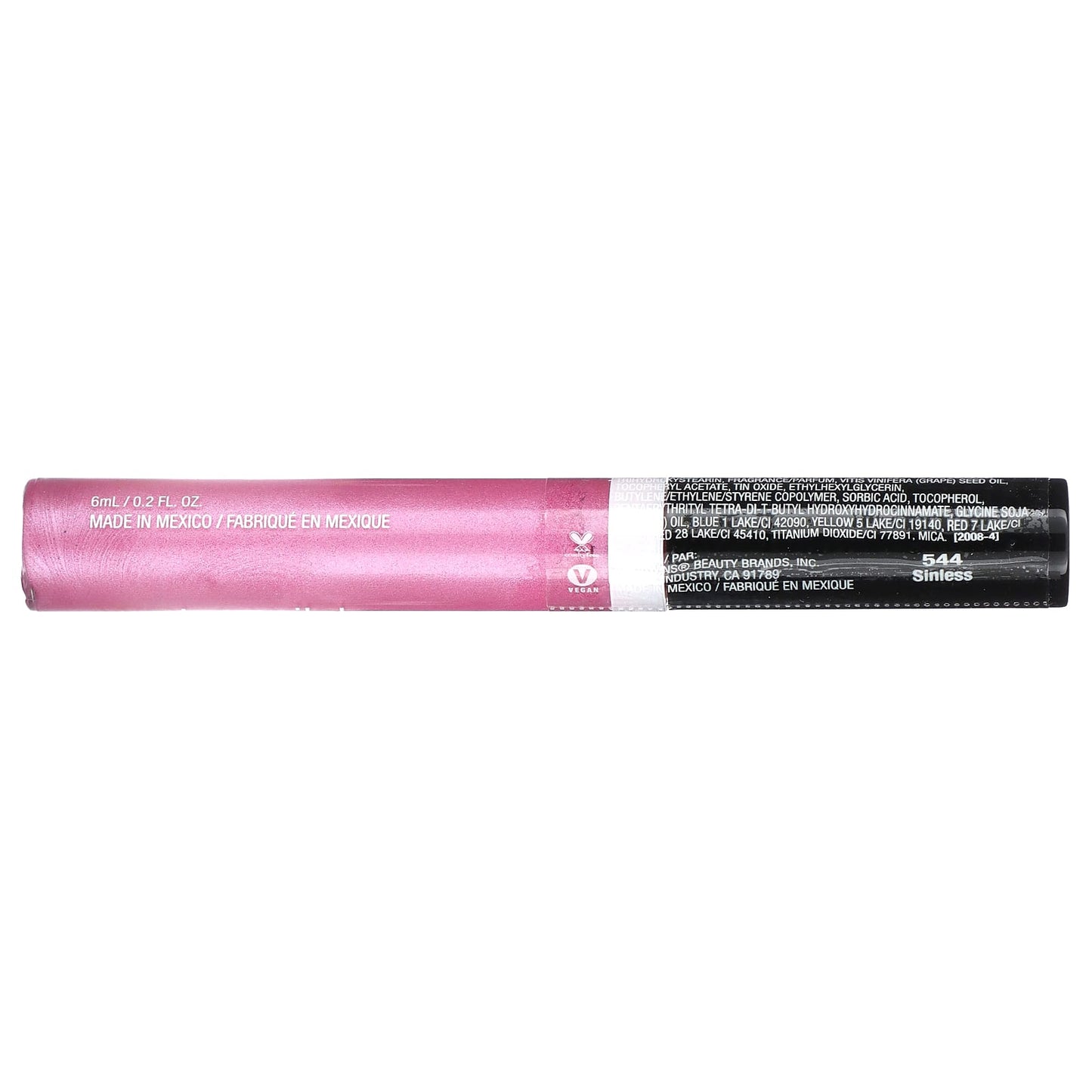 wet n wild, MegaSlicks, Lip Gloss, 544 Sinless, 0.2 fl oz (6 ml)