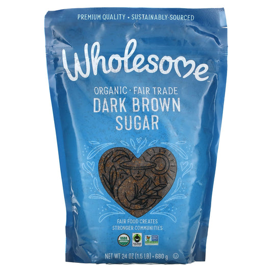 Wholesome Sweeteners-Organic Dark Brown Sugar-1.5 lbs (680 g)