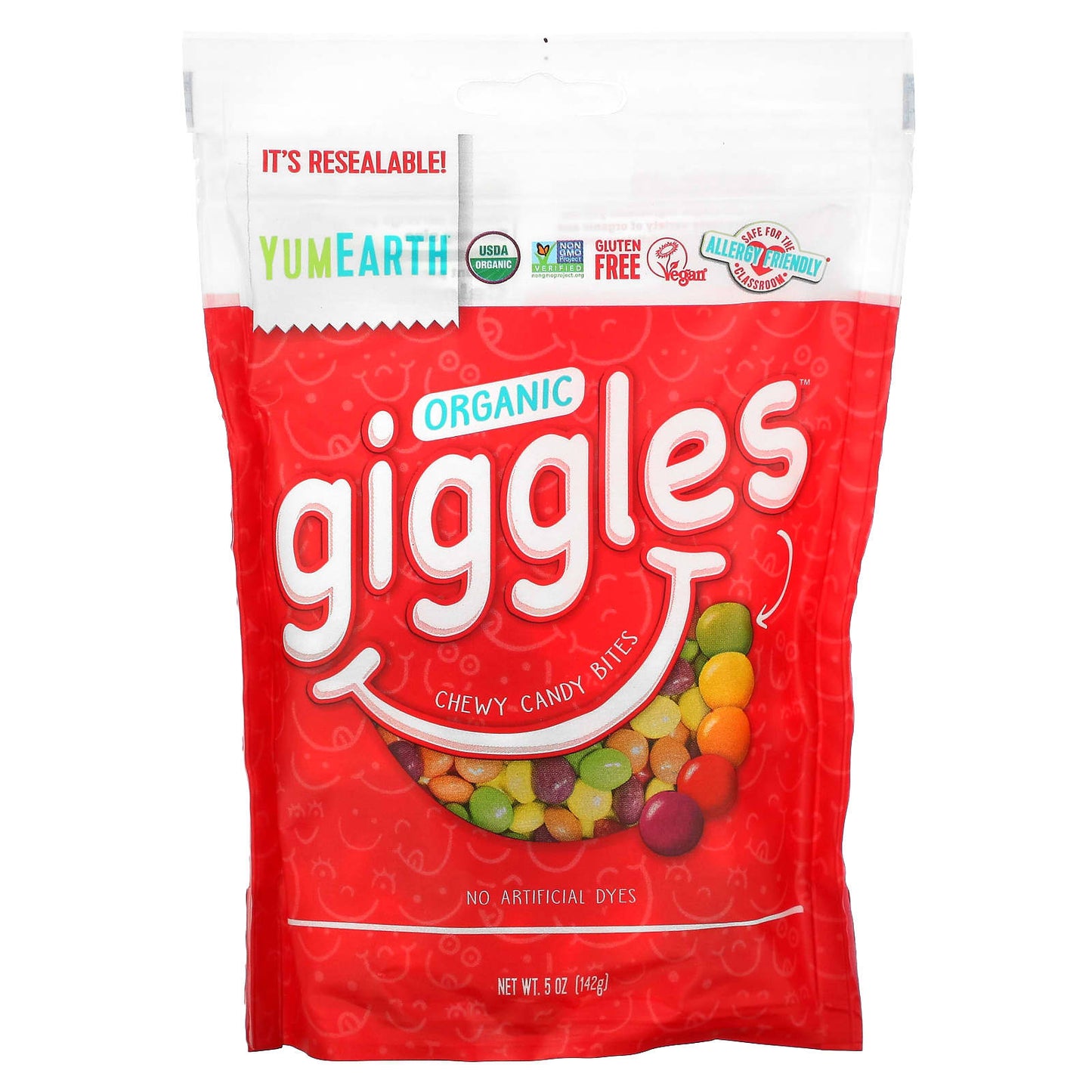 YumEarth-Organic Giggles-Chewy Candy Bites-5 oz (142 g)