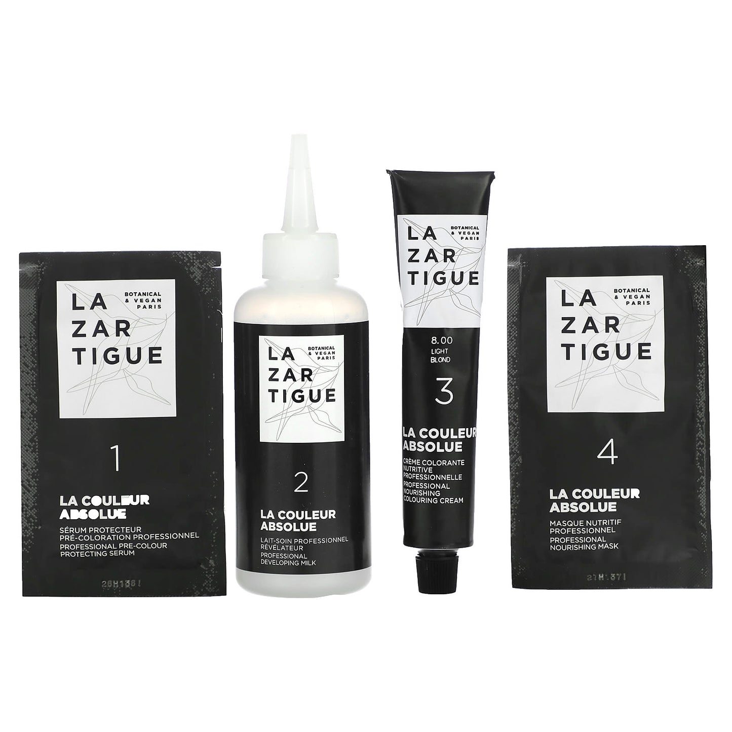 Lazartigue, Permanent Haircolor with Botanical Extract, 8.00 Light Blond, 1 Application