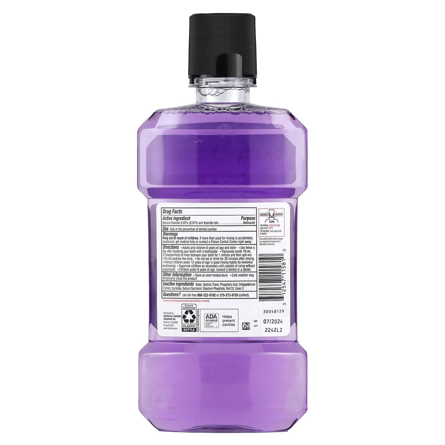 Listerine, Smart Rinse, Alcohol Free, Berry Splash, 16.9 fl oz (500 ml)