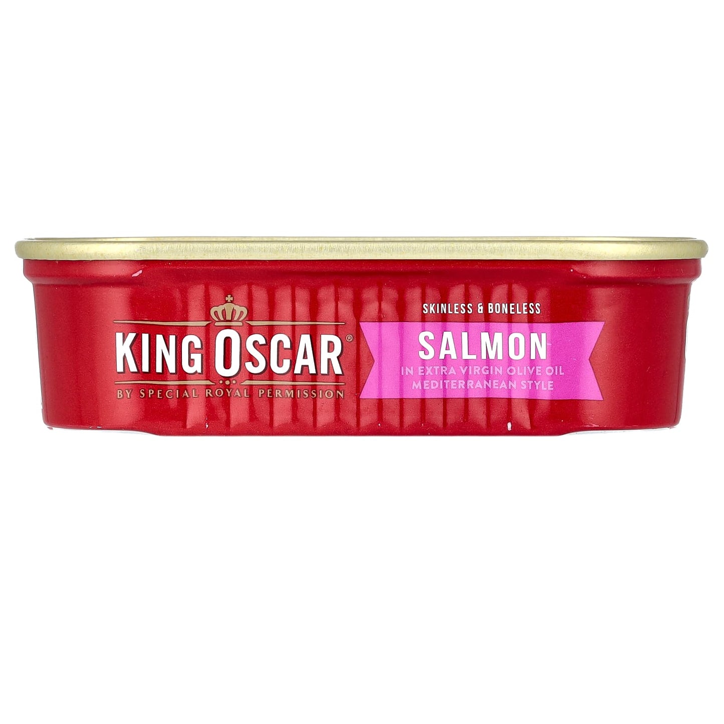 King Oscar, Skinless & Boneless Salmon in Extra Virgin Olive Oil, Mediterranean Style, 4.05 oz (115 g)