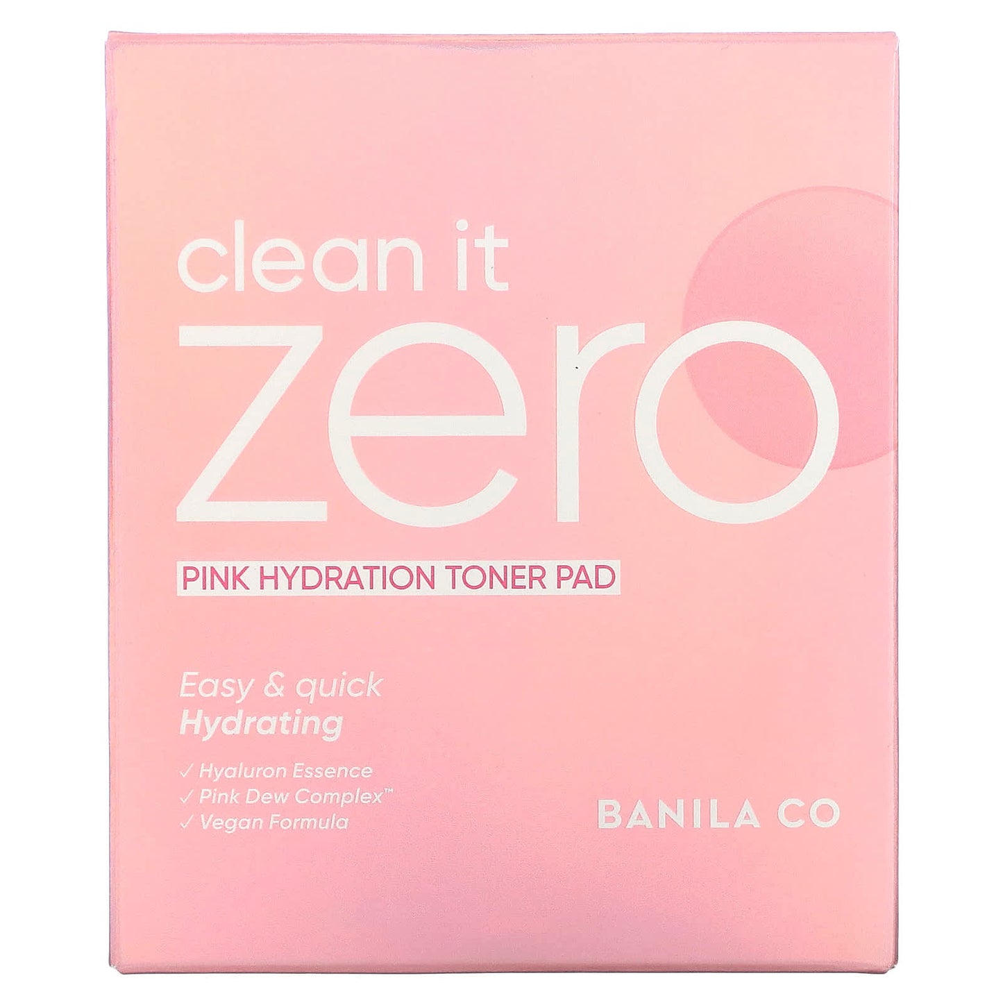 Banila Co, Clean it Zero, Pink Hydration Toner Pad, 70 Pads, 7.94 fl oz (235 ml)