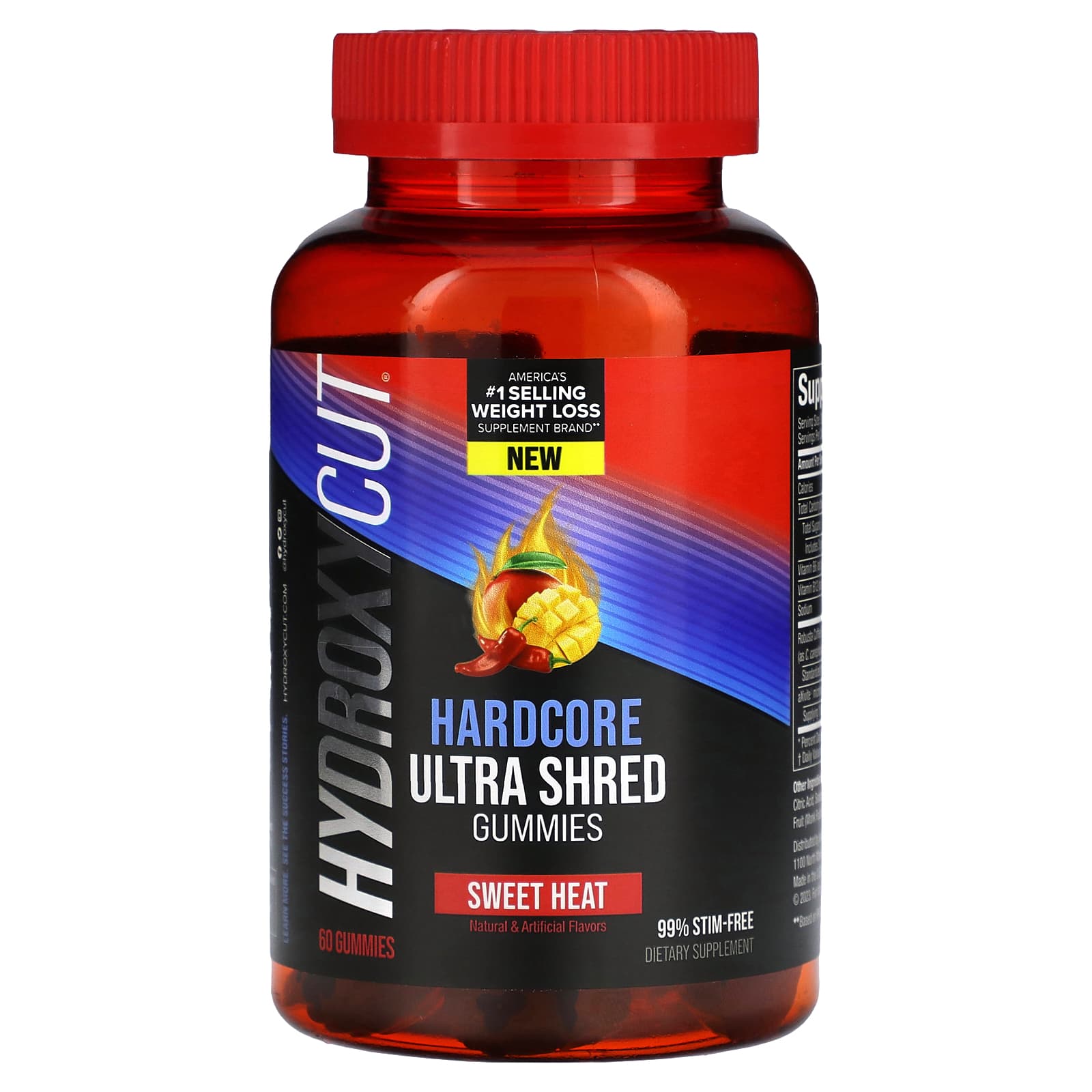 Hydroxycut-Hardcore Ultra Shred Gummies-Sweet Heat -60 Gummies