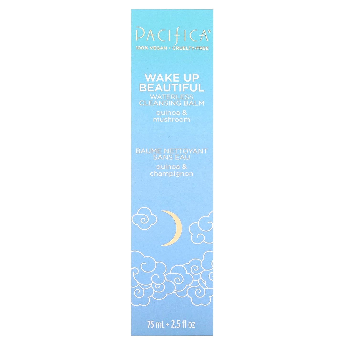 Pacifica, Wake Up Beautiful, Waterless Cleansing Balm, Quinoa & Mushroom, 2.5 fl oz (75 ml)