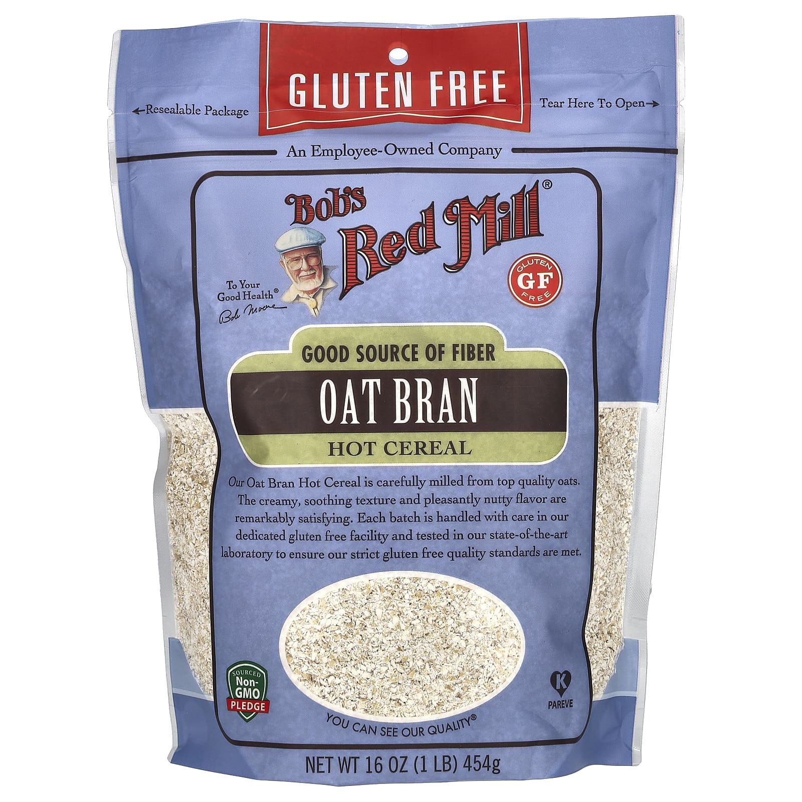 Bob's Red Mill-Oat Bran Hot Cereal-Gluten Free-1 lb (454 g)