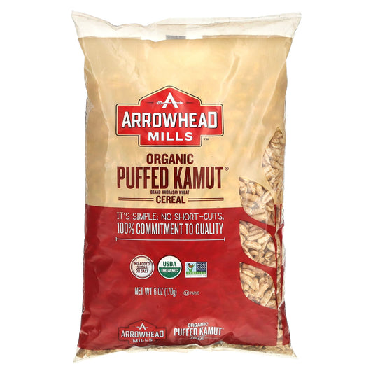 Arrowhead Mills-Organic Puffed Kamut Cereal-6 oz (170 g)