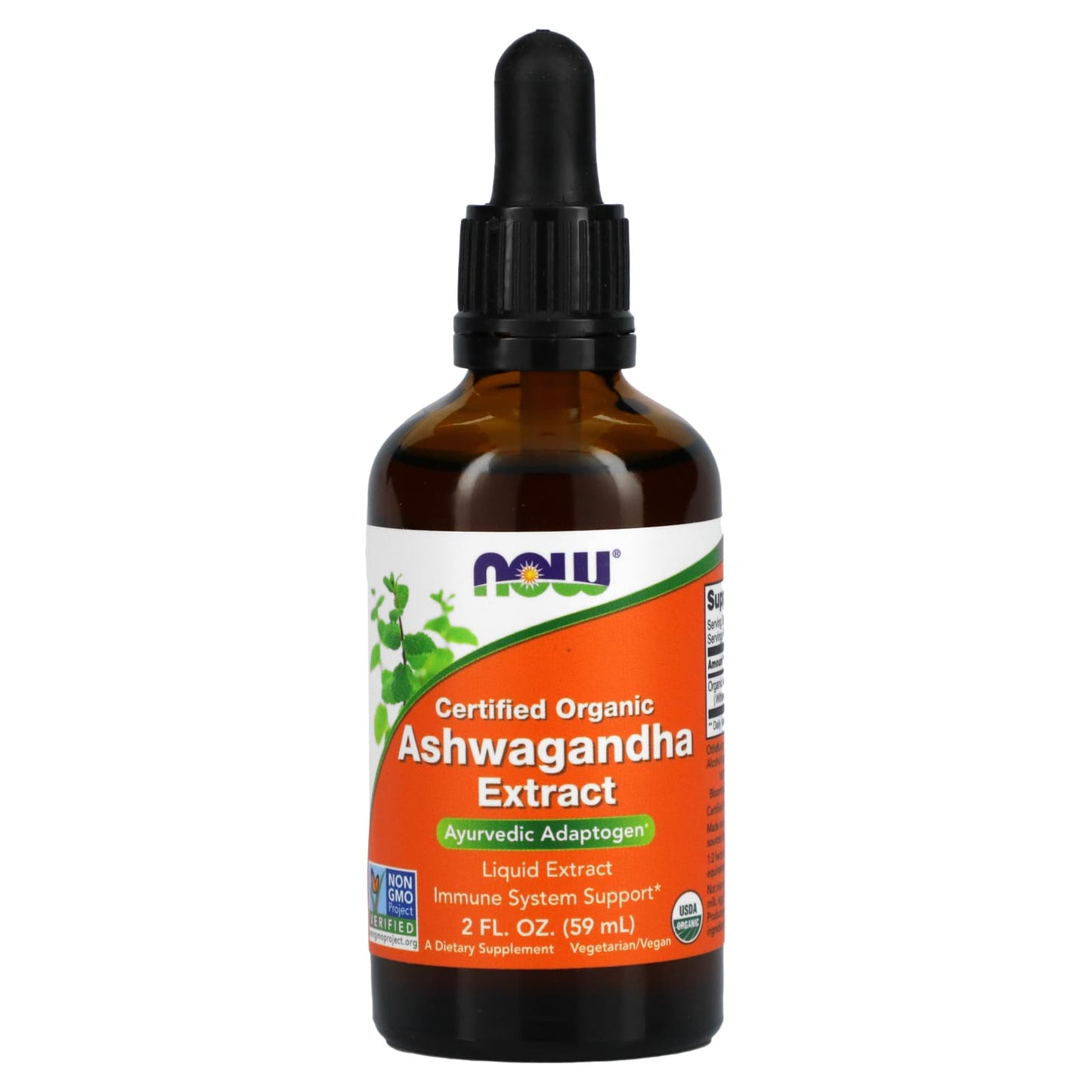 NOW Foods-Certified Organic-Ashwagandha Extract-2 fl oz (59 ml)