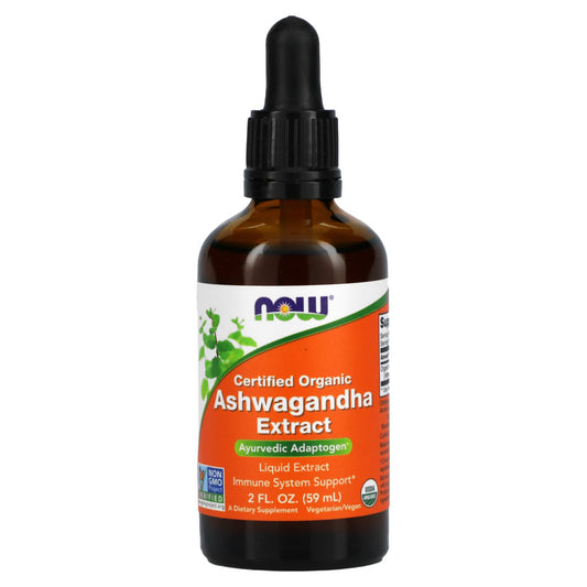 NOW Foods-Certified Organic-Ashwagandha Extract-2 fl oz (59 ml)