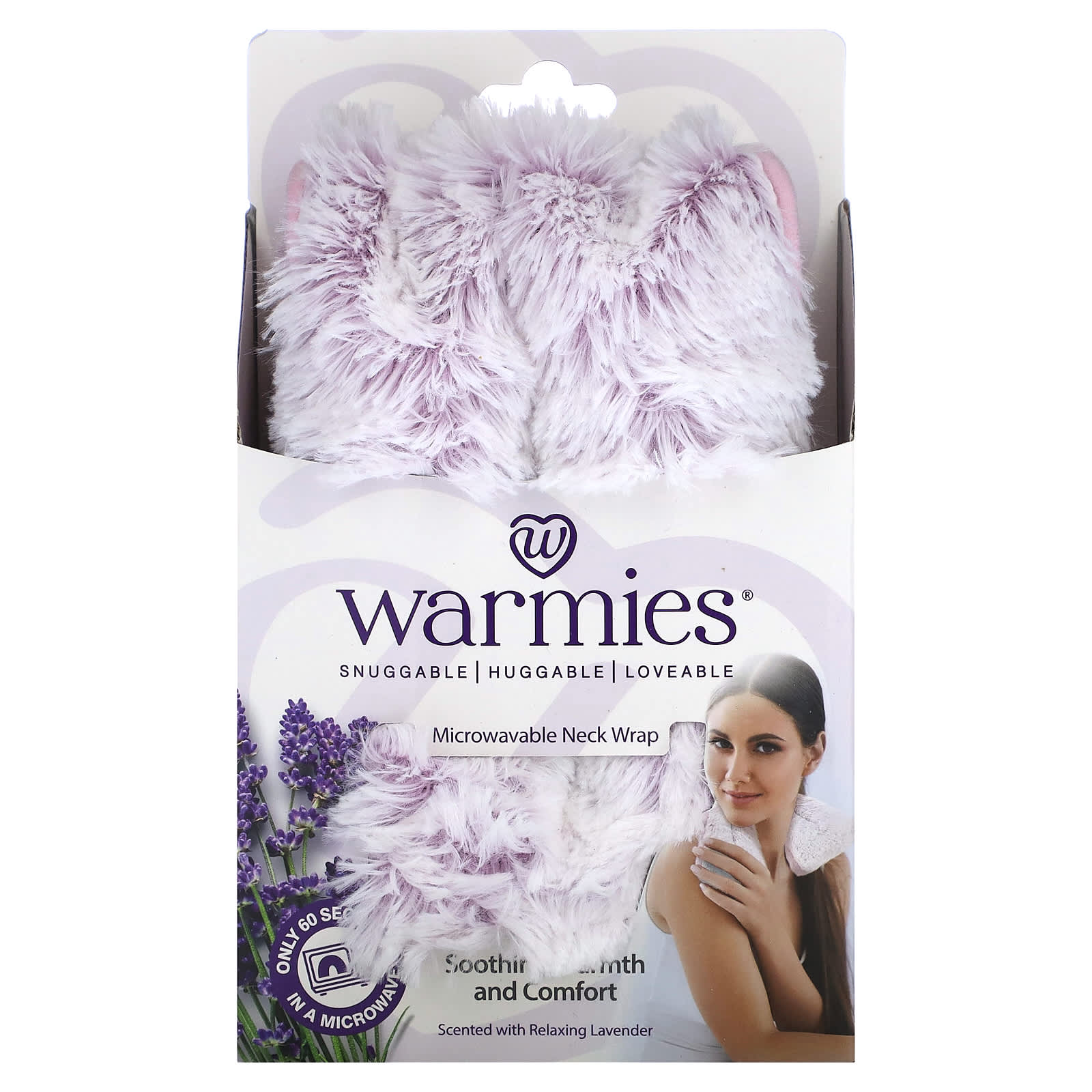 Warmies-Neck Wrap-Heatable-Marshmallow Lavender-1 Wrap