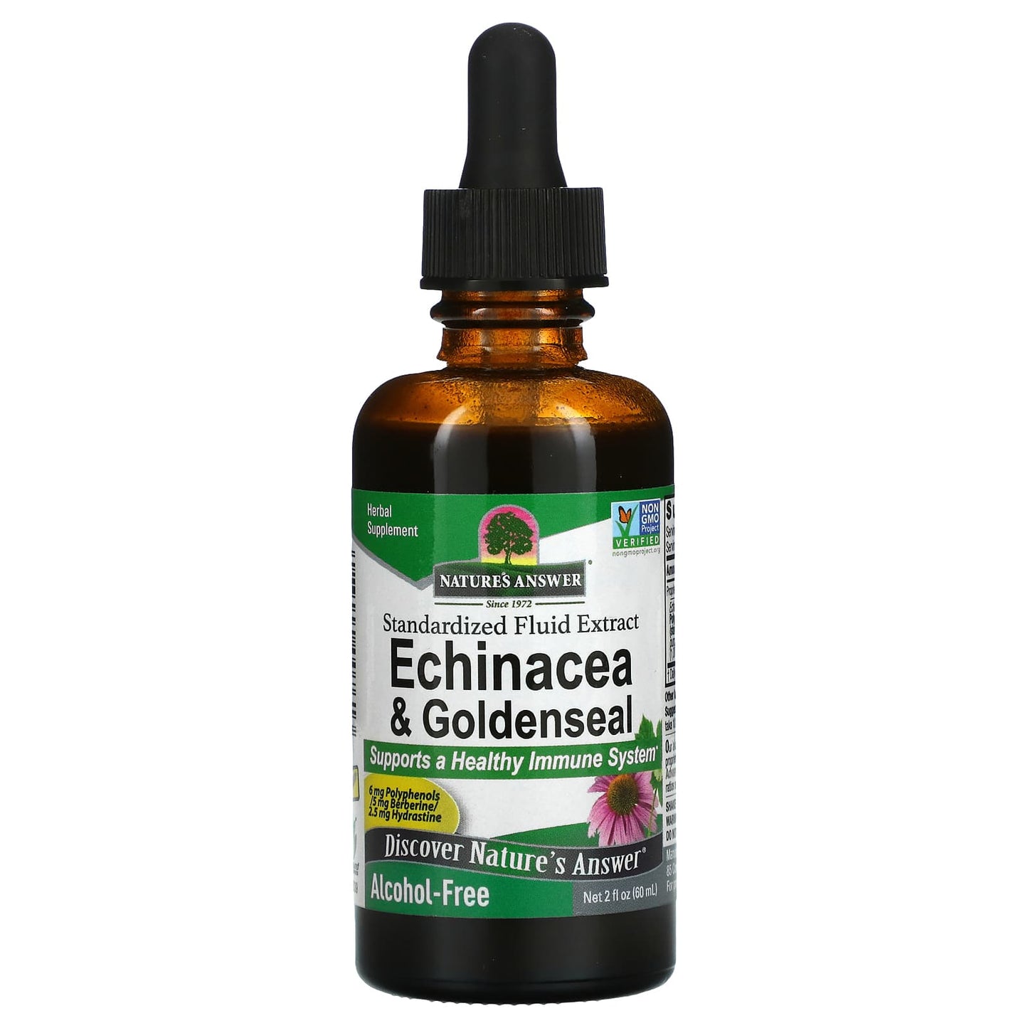 Nature's Answer-Echinacea & Goldenseal-Alcohol-Free-2 fl oz (60 ml)