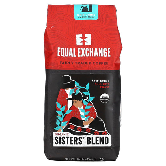 Equal Exchange-Organic Sisters' Blend-Drip Grind-Full City Roast-16 oz (454 g)