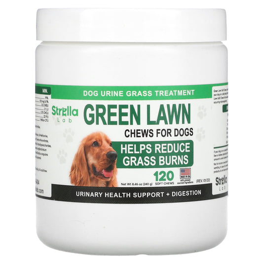 StrellaLab-Green Lawn Chews For Dogs-120 Soft Chews-8.46 oz (240 g)