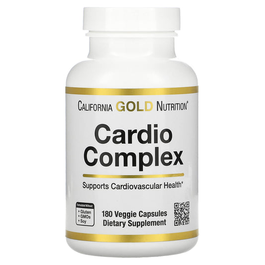 California Gold Nutrition-Cardio Complex-180 Veggie Capsules