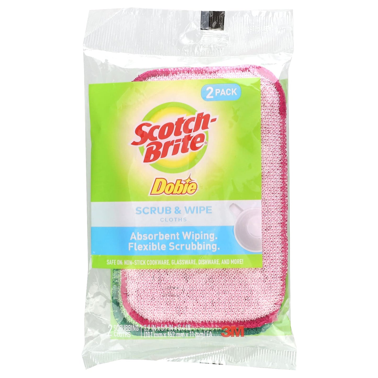 Scotch-Brite-Dobie-Scrub & Wipe Cloths-2 Cloths