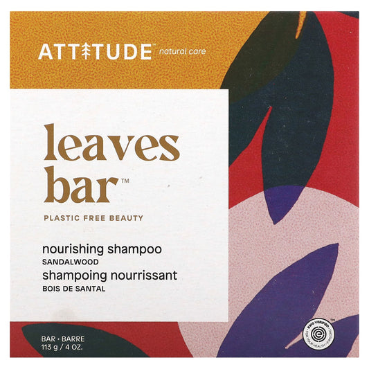 ATTITUDE-Leaves Bar-Nourishing Shampoo Bar-Sandalwood-4 oz (113 g)