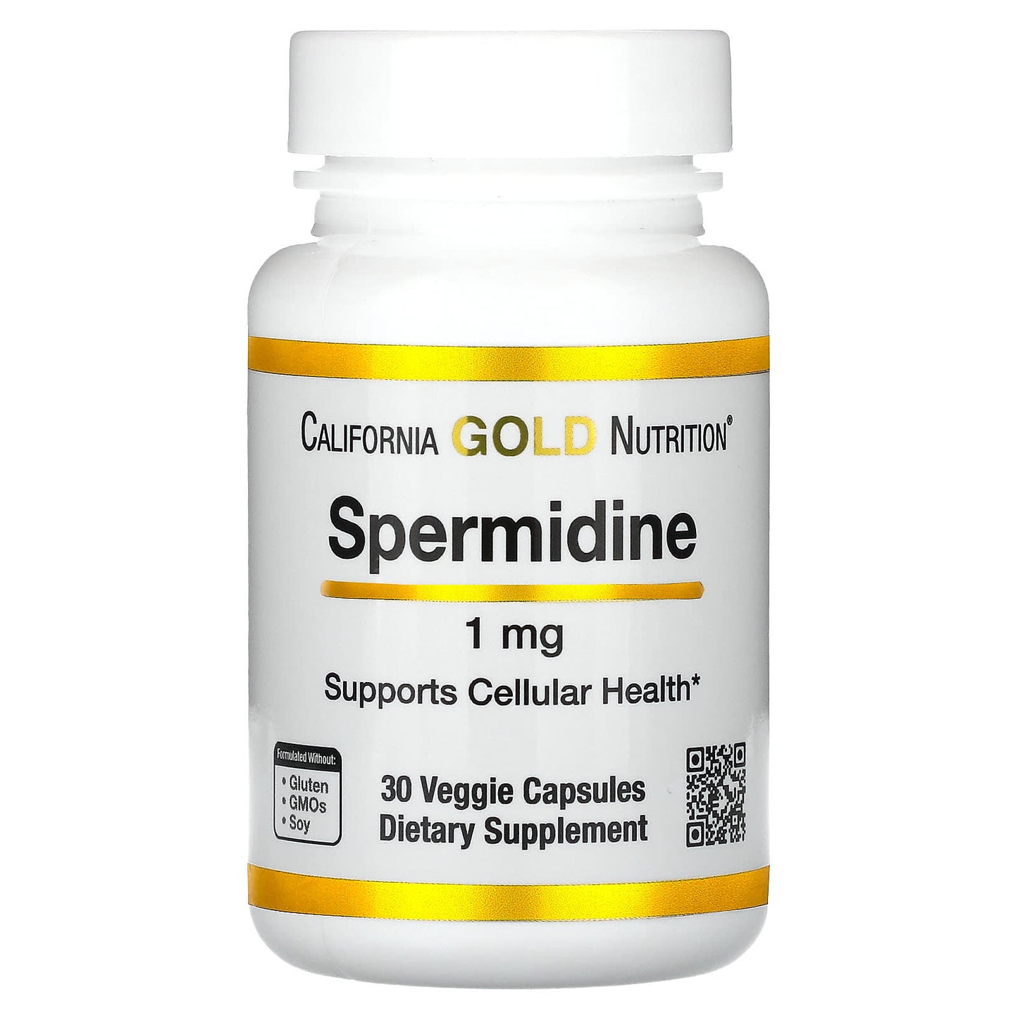 California Gold Nutrition-Spermidine-1 mg-30 Veggie Capsules