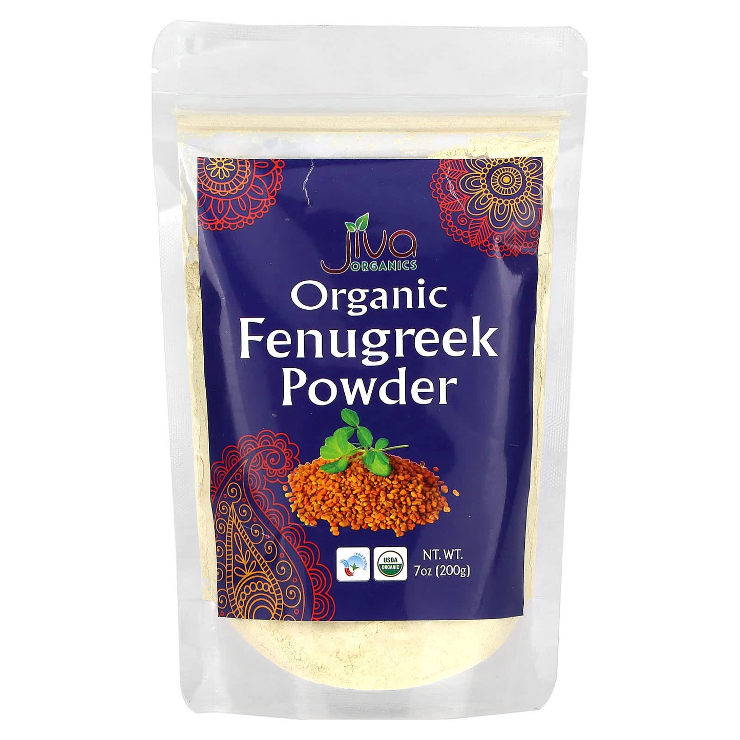 Jiva Organics-Organic Fenugreek Powder-7 oz (200 g)