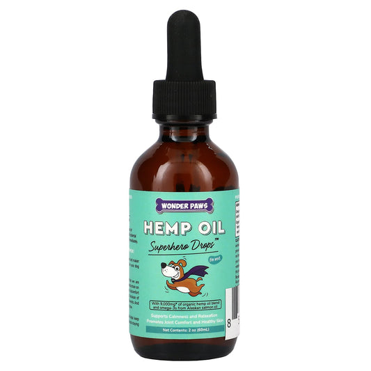 Wonder Paws-Superhero Drops-Hemp Oil for Dogs-2 oz (60 ml)