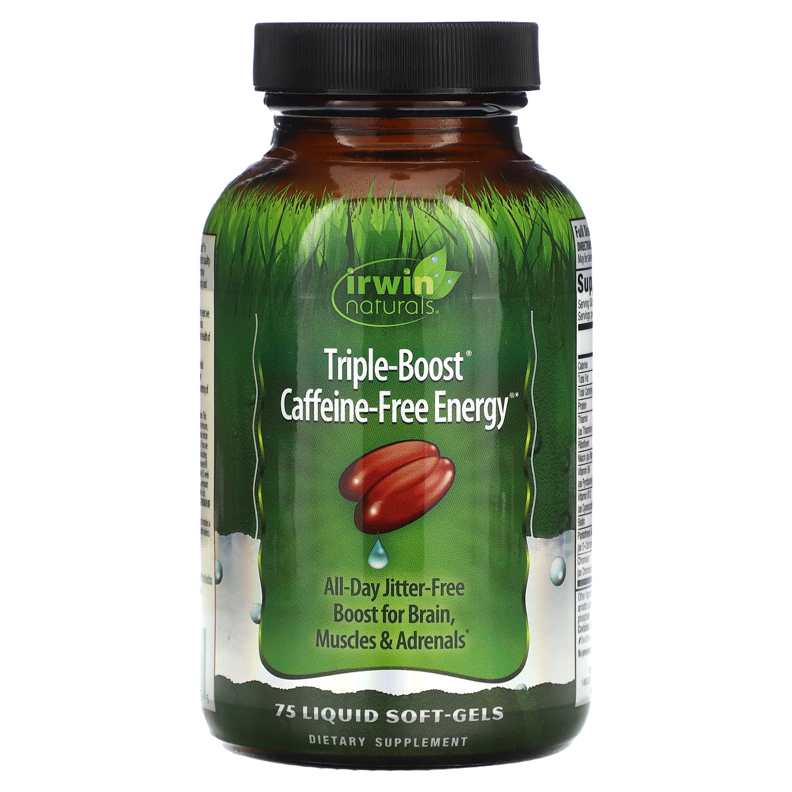 Irwin Naturals-Triple-Boost Caffeine-Free Energy-75 Liquid Soft-Gels