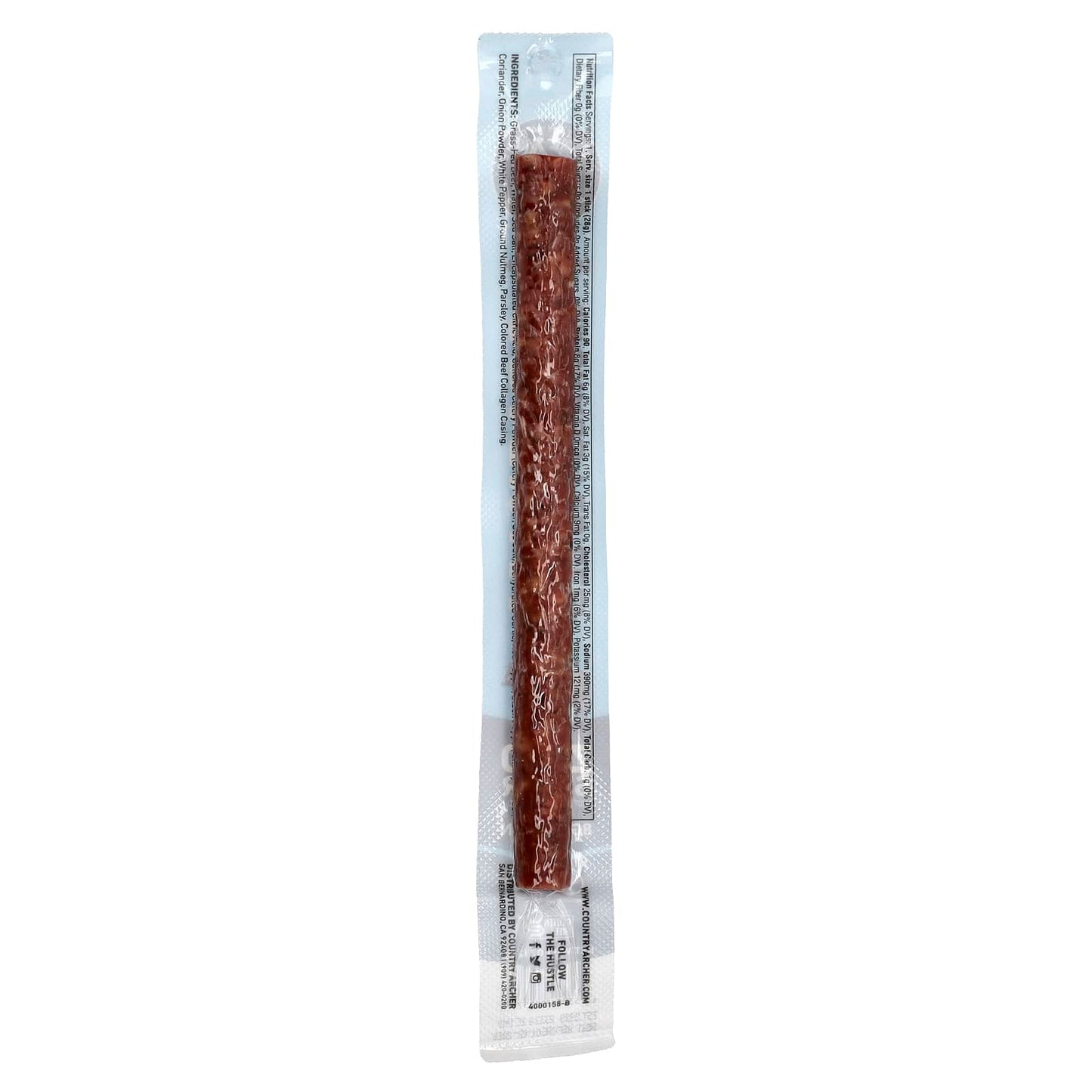 Country Archer Jerky, Grass-Fed Beef, Meat Stick, Original, 1 oz (28 g)