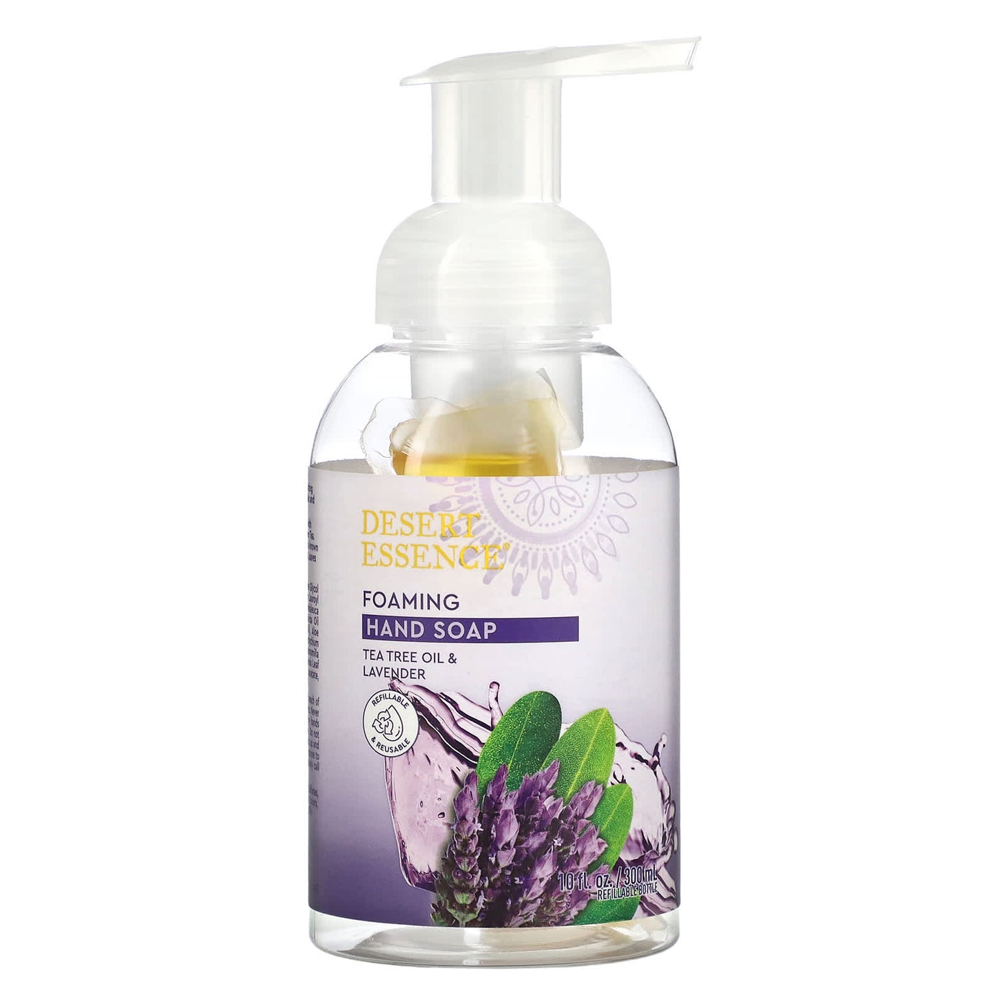 Desert Essence, Foaming Hand Soap Pods Starter Kit, Tea Tree Oil & Lavender, 2 Concentrated Pods, 1.3 fl oz (36 ml) + 1 Bottle, 10 fl oz (300 ml)