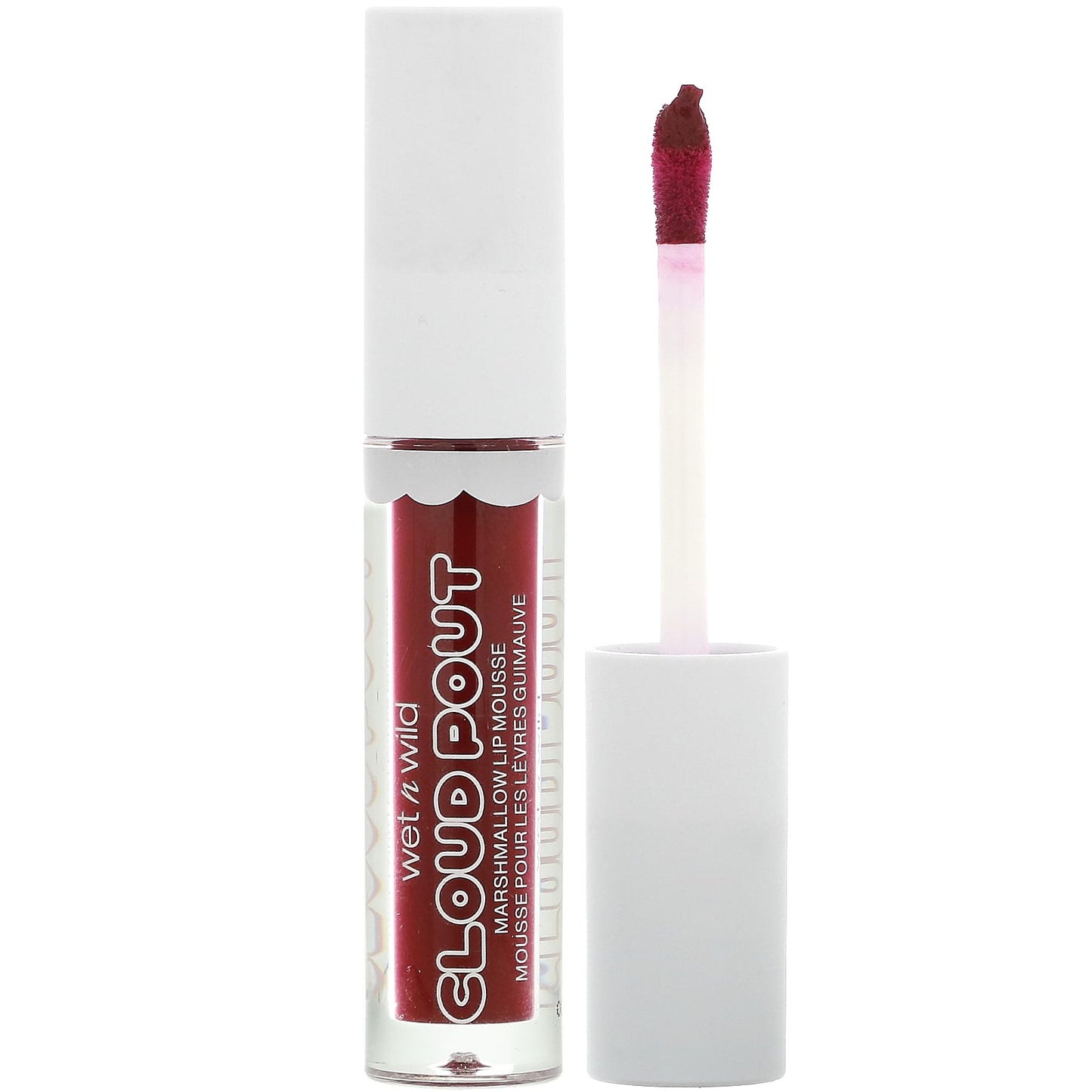 wet n wild-Cloud Pout-Marshmallow Lip Mousse-I'm On Cloud Wine-0.10 fl oz (3 ml)