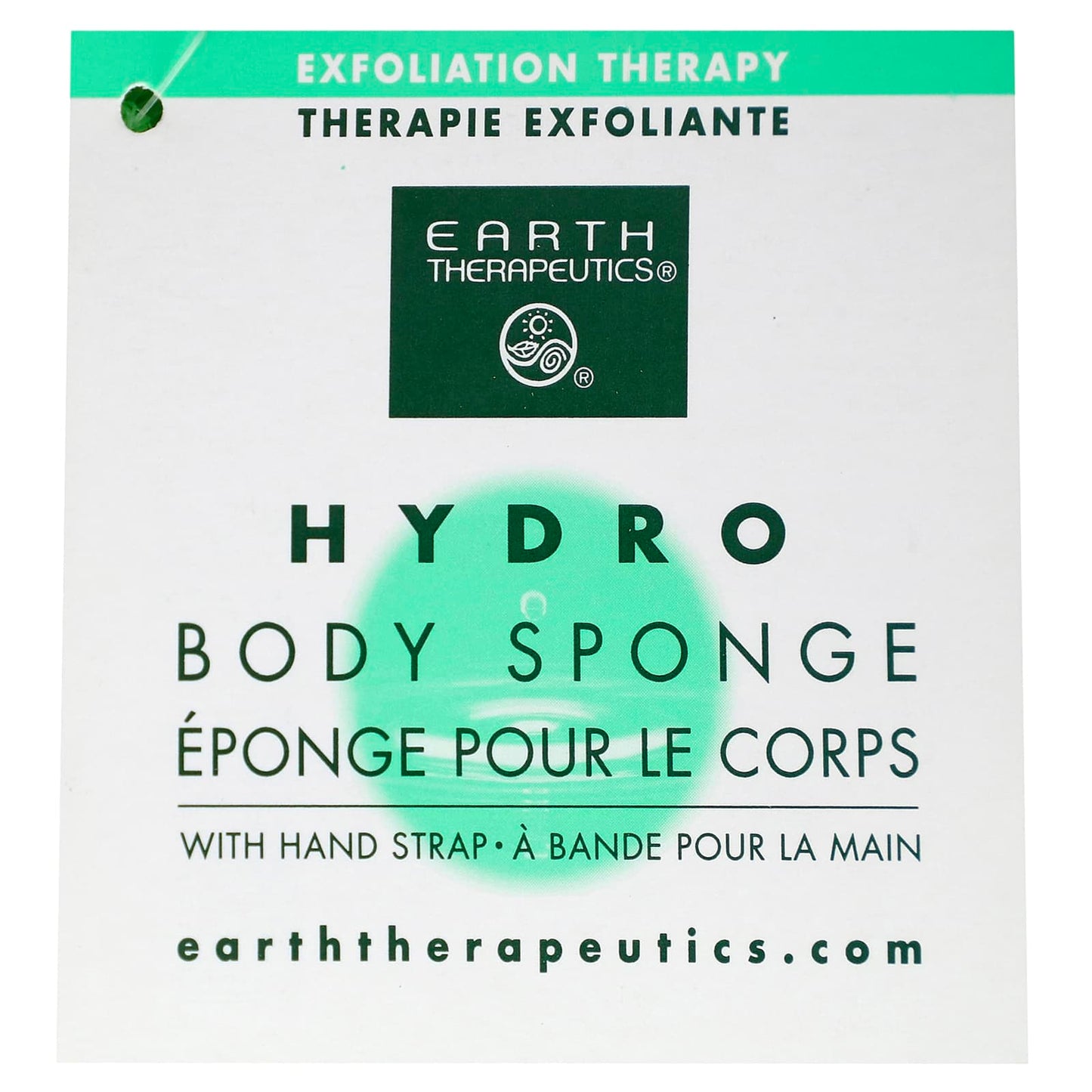 Earth Therapeutics, Hydro Body Sponge, Green, 1 Sponge