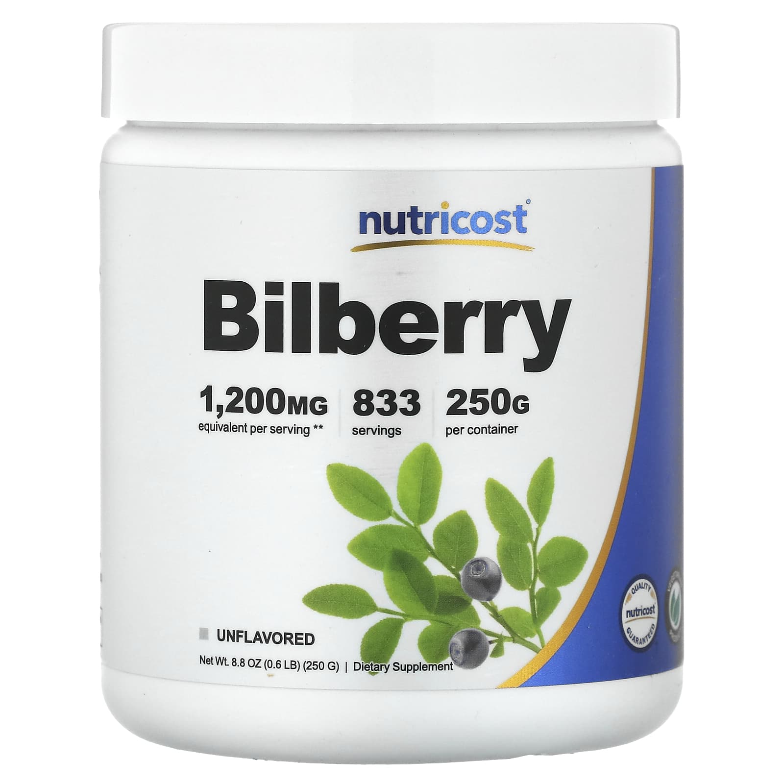 Nutricost-Bilberry Powder-Unflavored-8.8 oz (250 g)