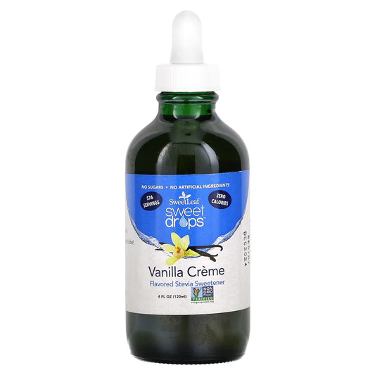 Wisdom Natural-SweetLeaf-Sweet Drops-Vanilla Creme-4 fl oz (120 ml)