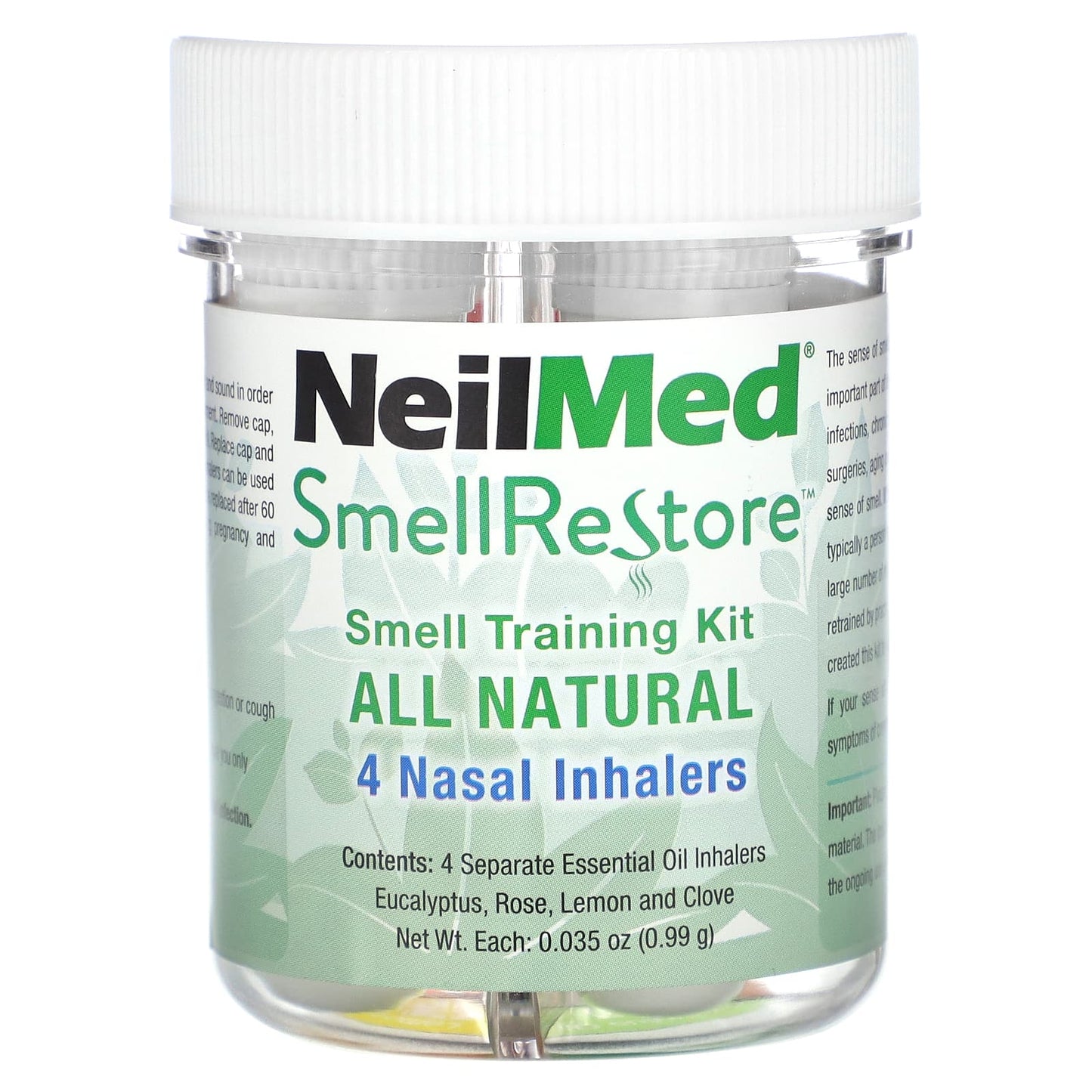 NeilMed, Smell Restore, Smell Training Kit, 4 Nasal Inhalers, 0.035 oz (0.99 g) Each