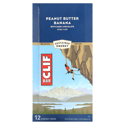 Clif Bar-Energy Bar-Peanut Butter Banana with Dark Chocolate-12 Bars-2.40 oz (68 g) Each