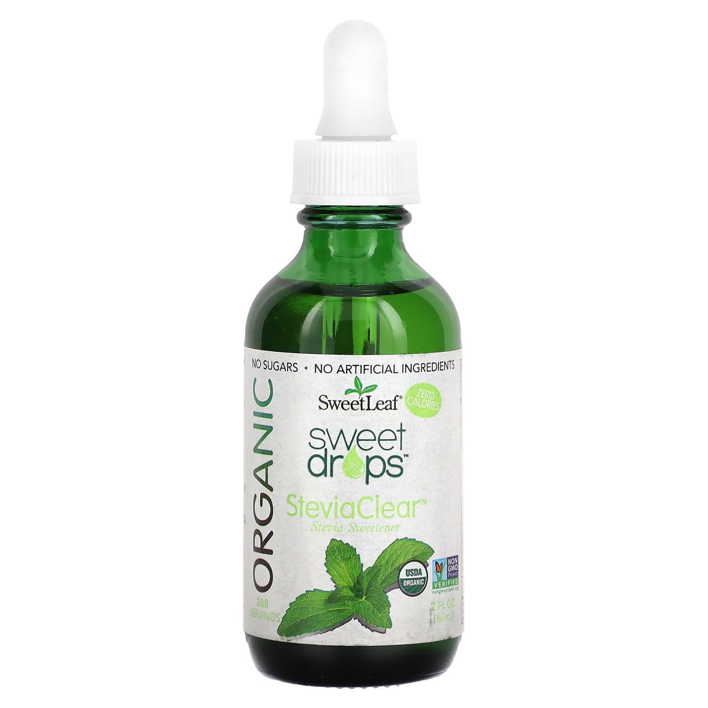 Wisdom Natural-SweetLeaf-Organic Sweet Drops-SteviaClear-2 fl oz (60 ml)