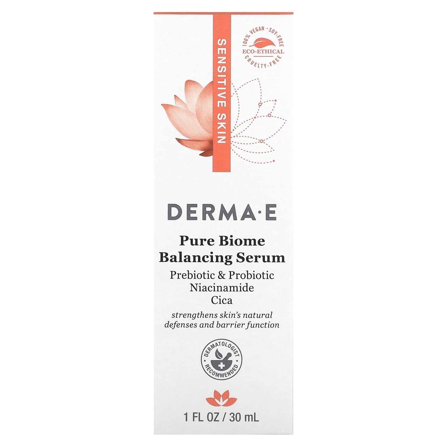 DERMA E, Pure Biome Balancing Serum, 1 fl oz (30 ml)